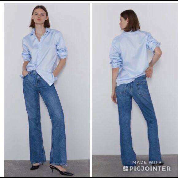 Zara NWT bootcut high rise Jeans - Picture 1 of 13